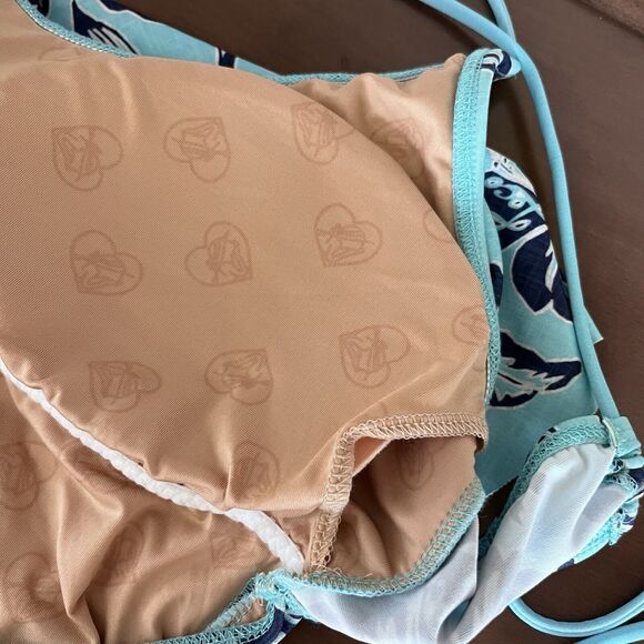 NWT LOCO Boutique Size Medium Swimsuit Swim Dress One Piece‎ Tropical Blue Green - Picture 9 of 11